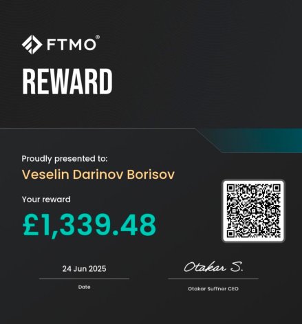 FTMO Reward, Veselin Darinov Borisov